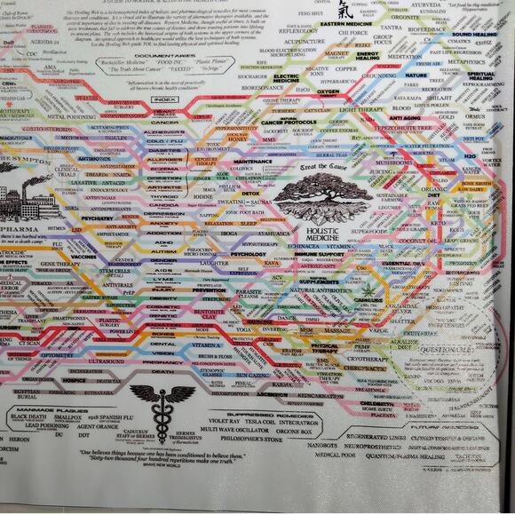 Big Pharma vs. Holistic Medicine Canvas Print – Conspiracy Infographic (18x12") - Picture 3 of 4